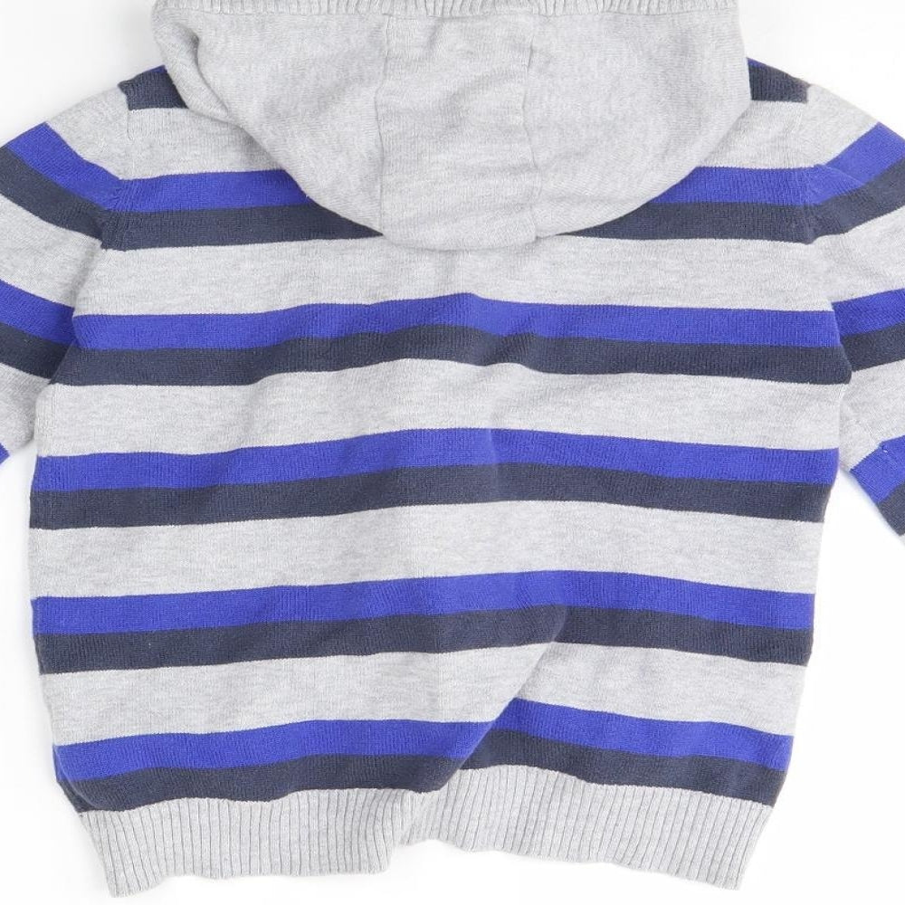 Cherokee Boys Blue Striped Jacket Size 7 Years