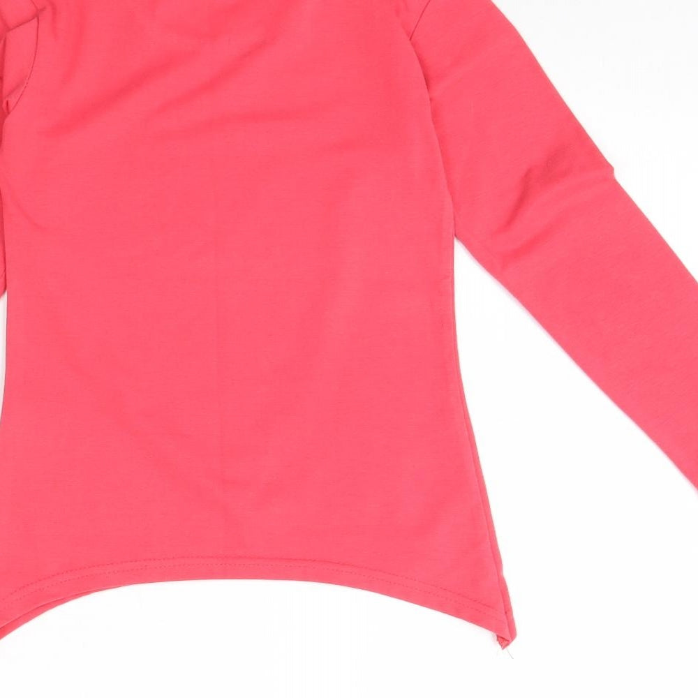 Niebieski Girls Pink Basic Blouse Size 4 Years
