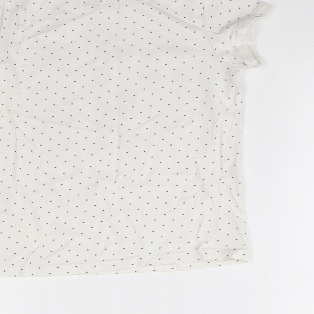 Primark Girls White Polka Dot Basic T-Shirt Size 8 Years - BFF
