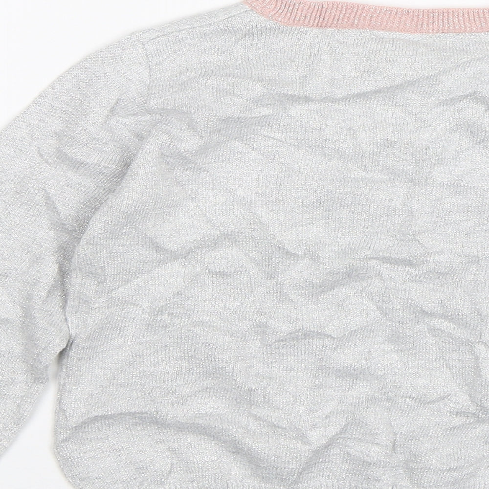 TU Girls Grey Pullover Jumper Size 7 Years