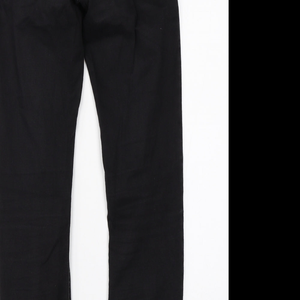 H&M Womens Black Denim Skinny Jeans Size 6 L25 in