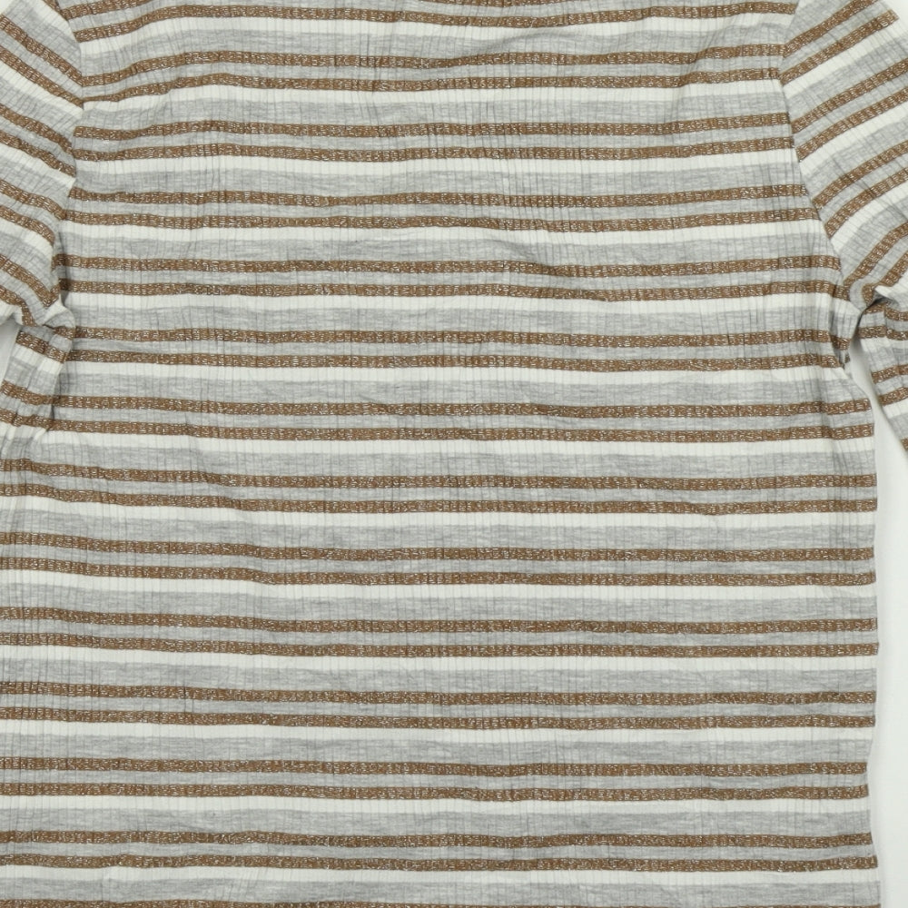 Marks & Spencer Womens Multicoloured Striped Pullover Jumper Size 10