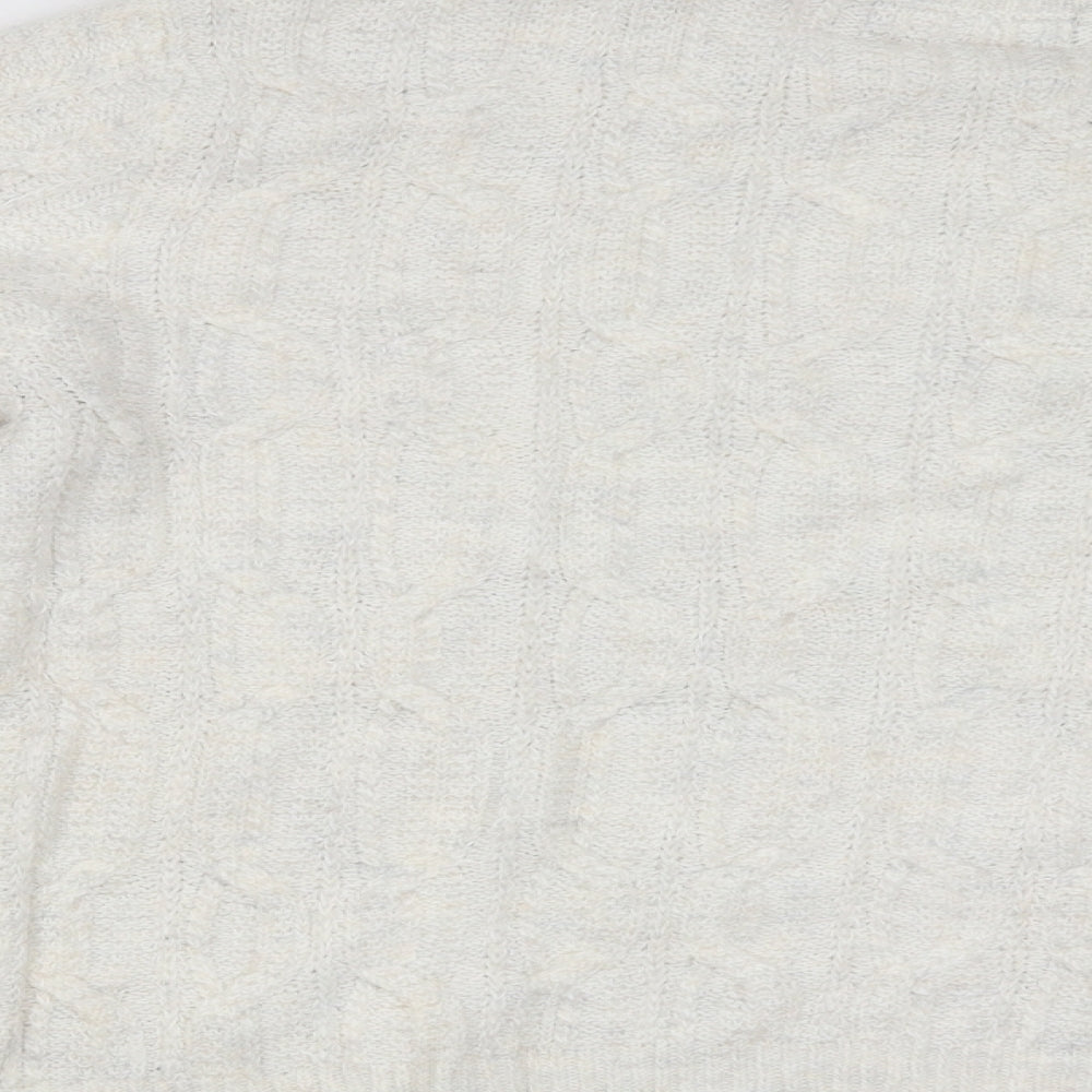 Maine Womens White Pullover Jumper Size 12