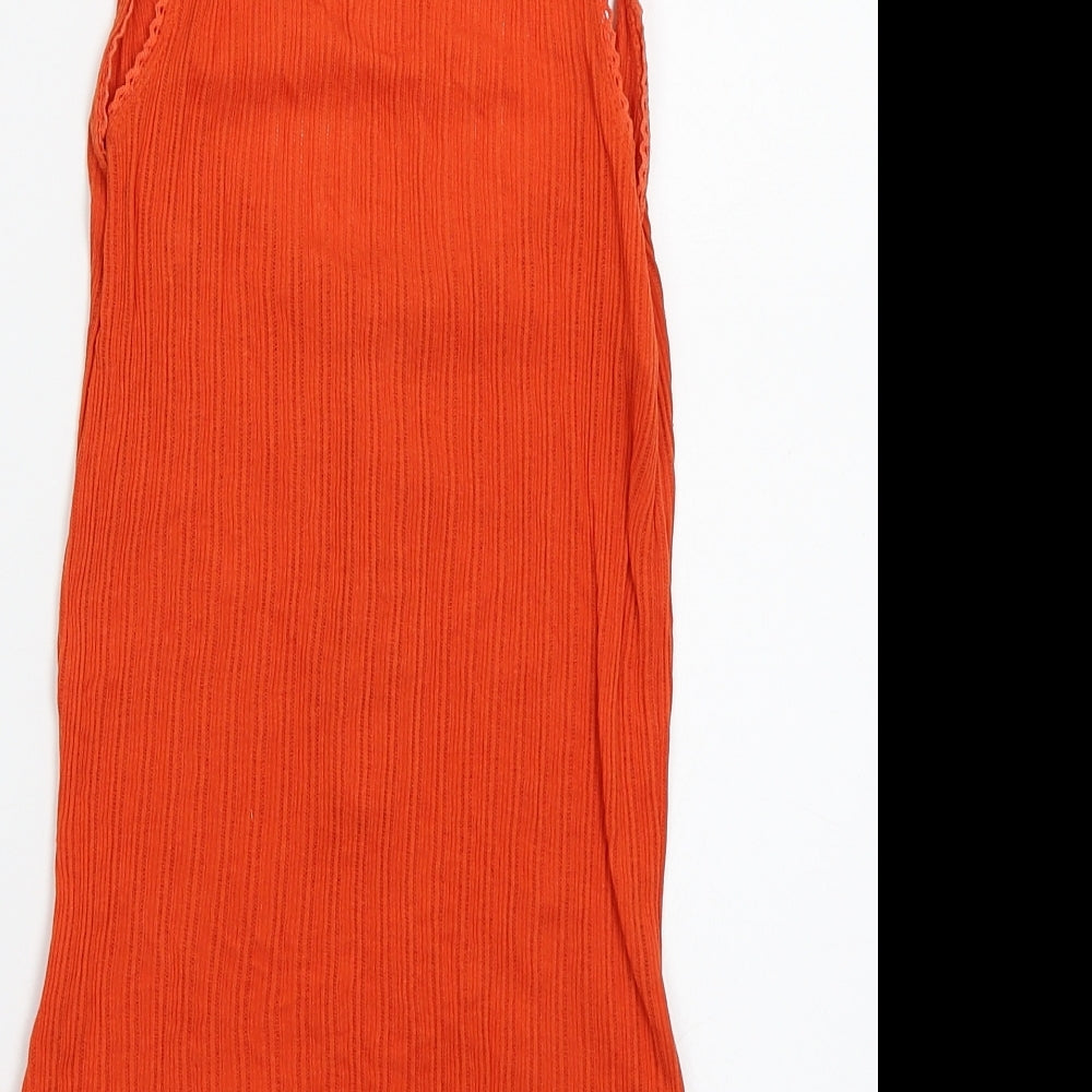 Preworn Womens Orange Camisole Tank Size S