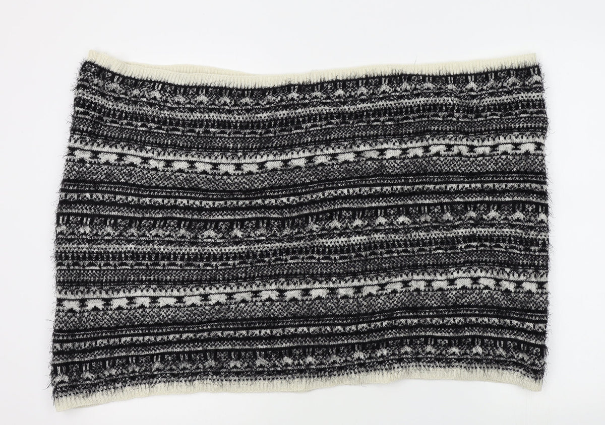 H&M Womens Black Striped Shawl/Wrap