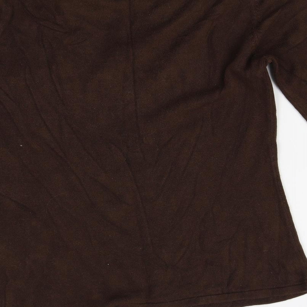 Paramour Womens Brown Pullover Jumper Size L