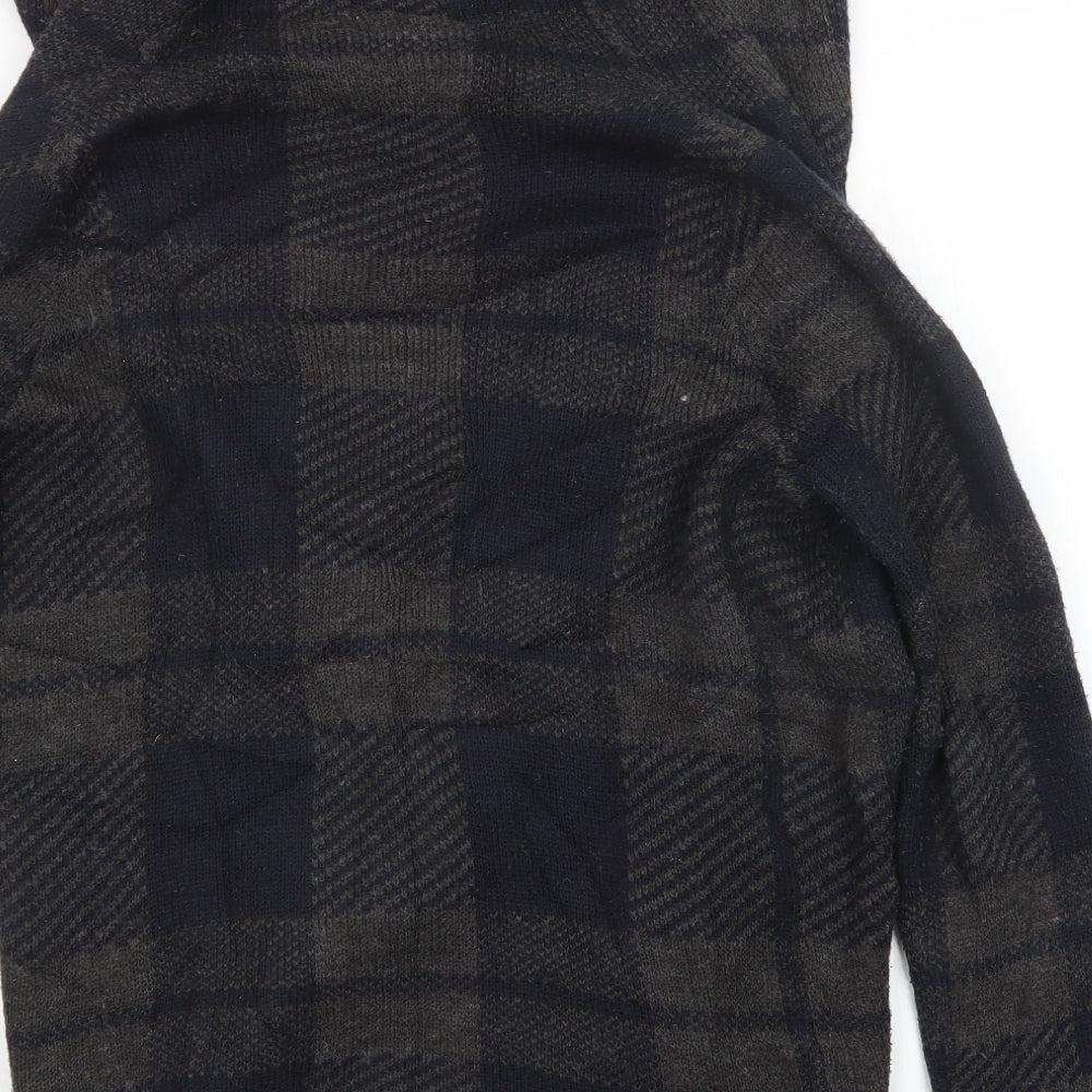 Next Womens Blue Geometric Knit Cardigan Jumper Size S