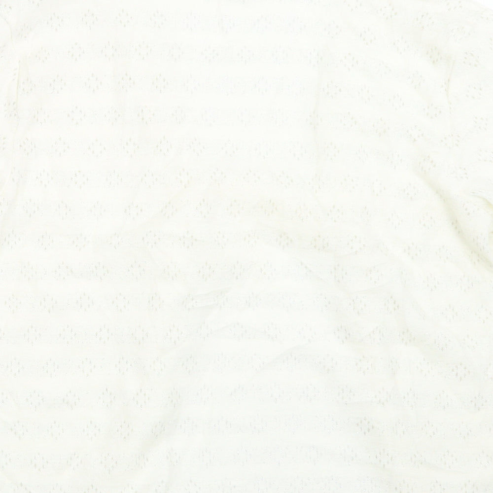 Slenderella Womens Ivory Knit Cardigan Jumper Size M