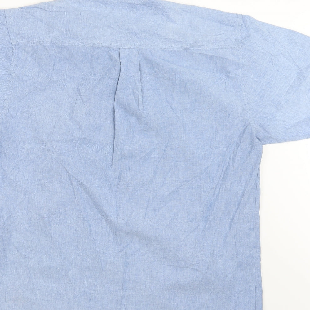 Casual Club Mens Blue Button-Up Size S