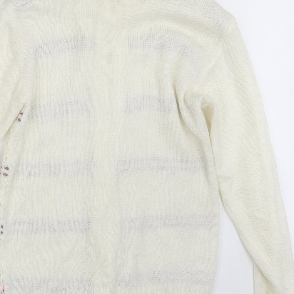 Globe Womens Ivory Knit Cardigan Jumper Size M
