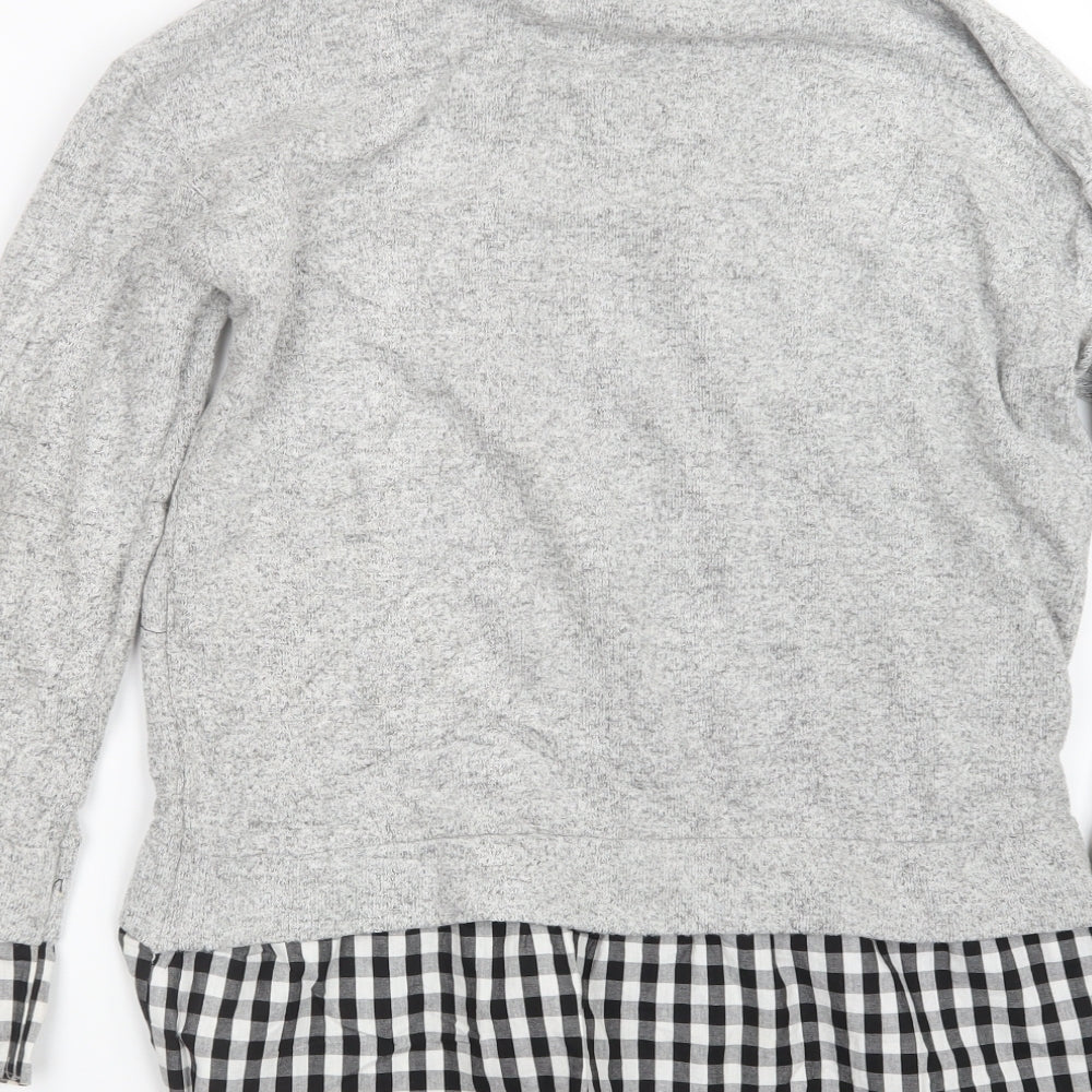 New Look Womens Grey Knit Pullover Jumper Size S