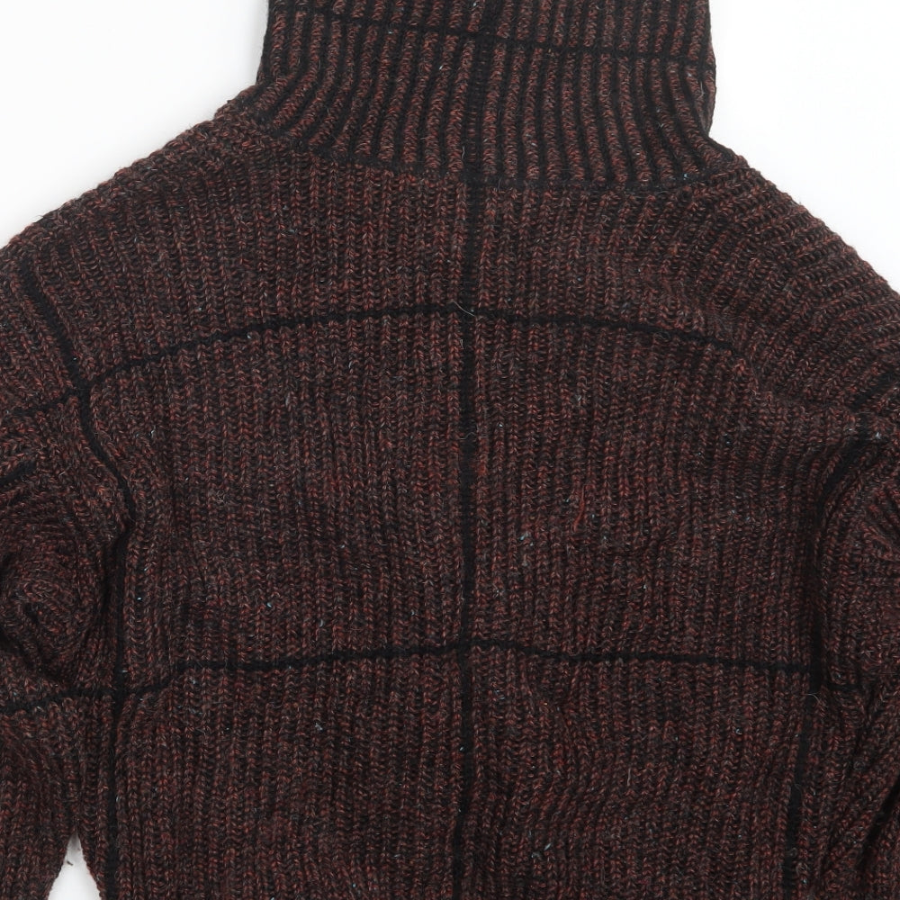 inp Womens Red Knit Cardigan Jumper Size S
