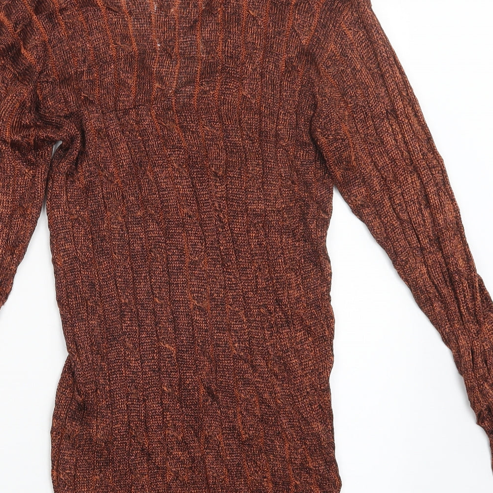 Next Womens Orange Cardigan Jumper Size S