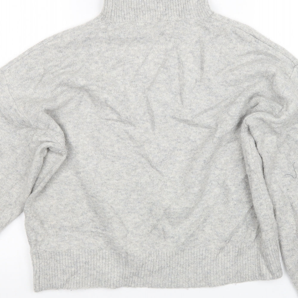 H&M Womens Grey Knit Pullover Jumper Size XS