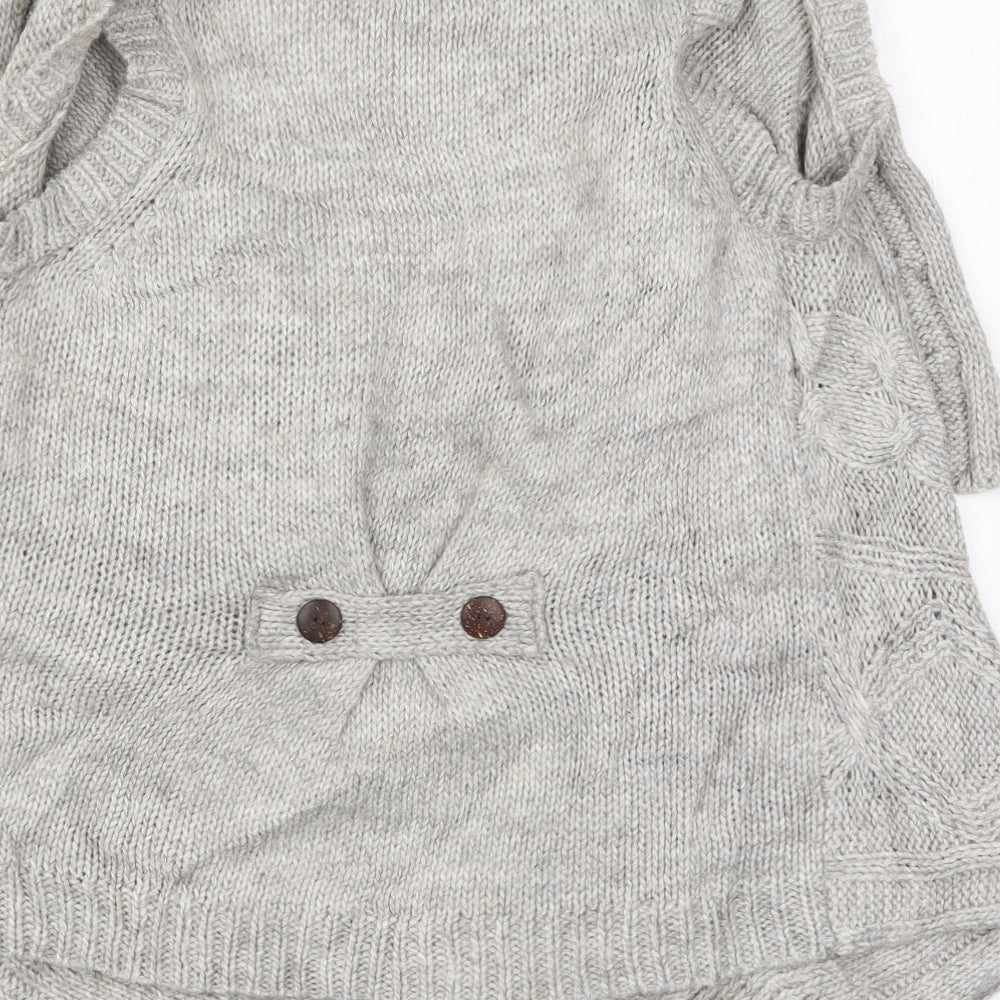 Marks & Spencer Womens Grey Knit Cardigan Jumper Size 12