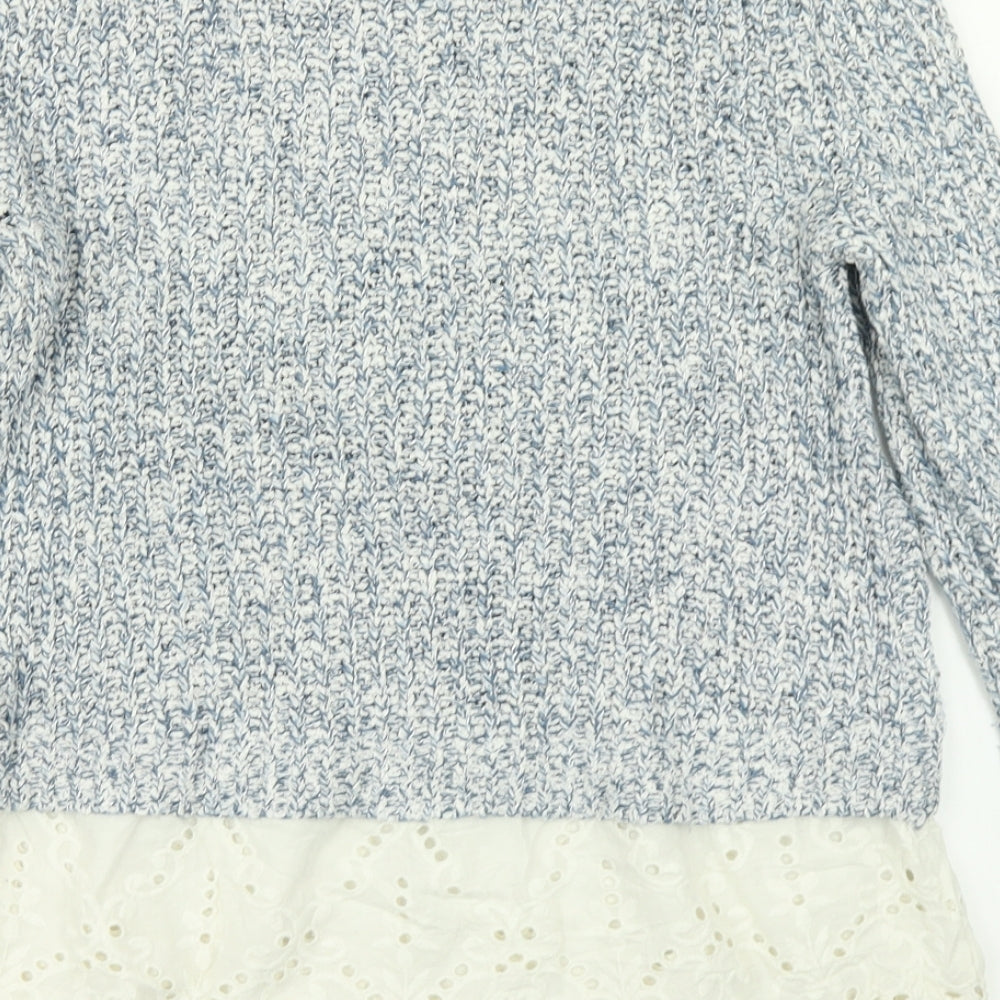 Next Womens Blue Knit Pullover Jumper Size 10