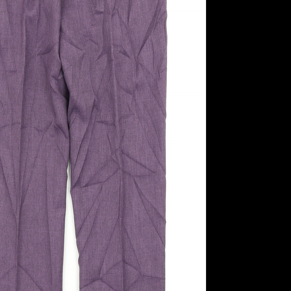 AproductZ Womens Purple Dress Pants Trousers Size 12 L25 in