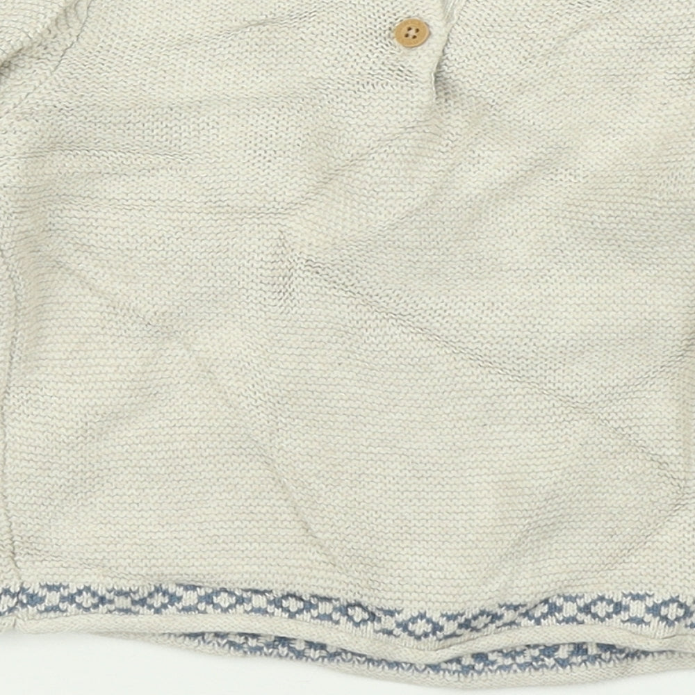 NEXT Girls Beige Basic T-Shirt Size 6-9 Months