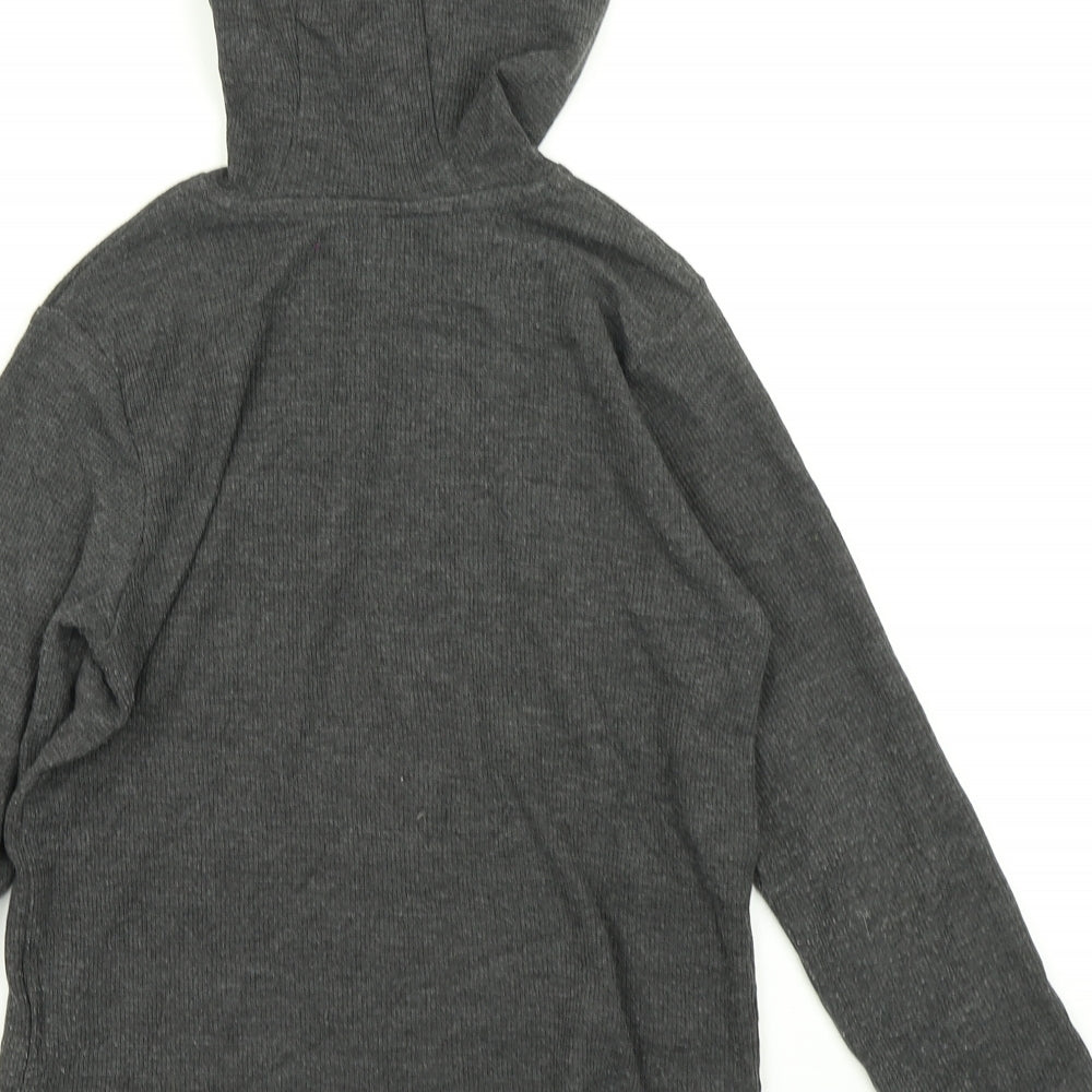 Primark Boys Grey Knit Pullover Hoodie Size 8-9 Years