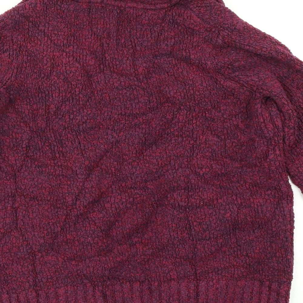 M&Co Womens Purple Knit Cardigan Jumper Size 10