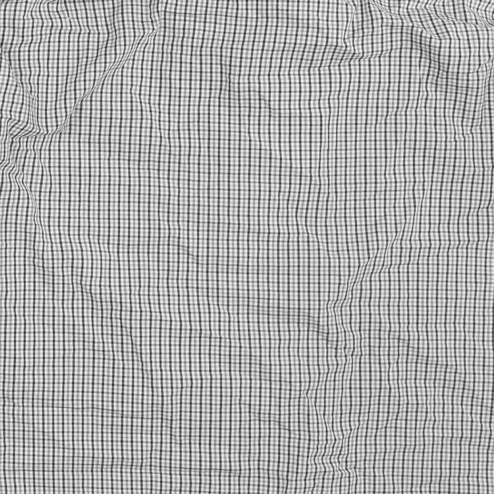 Cedarwood State Mens White Check Button-Up Size 15.5