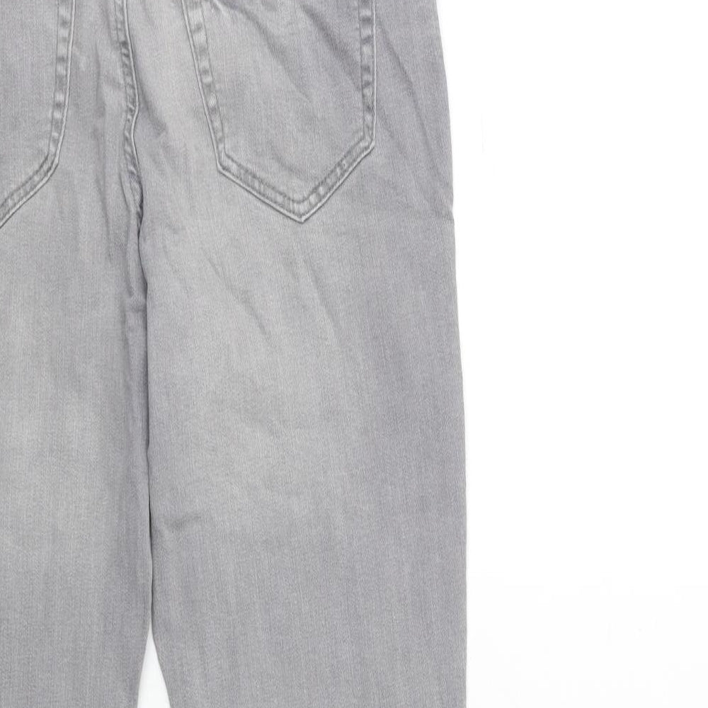 Denim & Co. Womens Grey Denim Skinny Jeans Size 14 L28 in