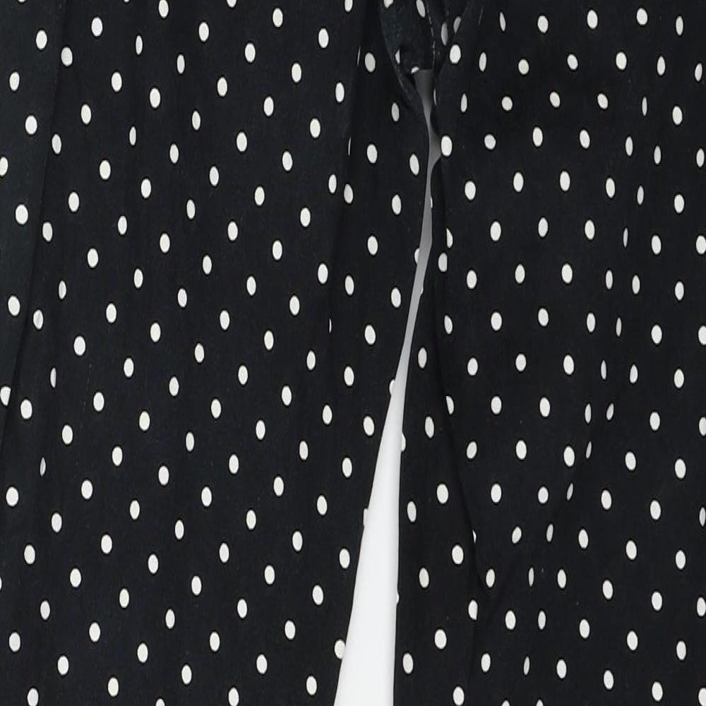 Preworn Girls Black Polka Dot Denim Skinny Jeans Size 12-13 Years