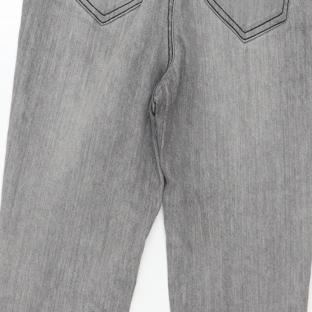 Pieces Womens Grey Denim Tapered Jeans Size 30 in L26 in