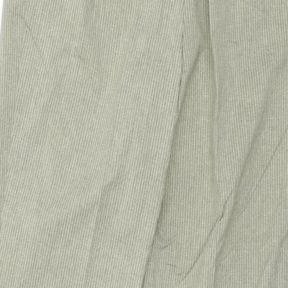 Stark Womens Beige Striped Trousers Size 14 L29 in