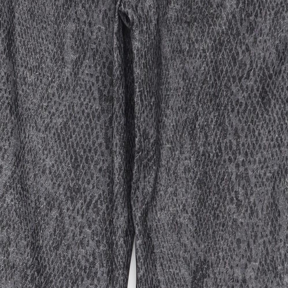 Golden Womens Grey Animal Print Trousers Size 30 in L29 in