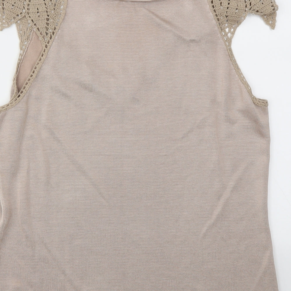 The Collection Womens Gold Basic T-Shirt Size 18