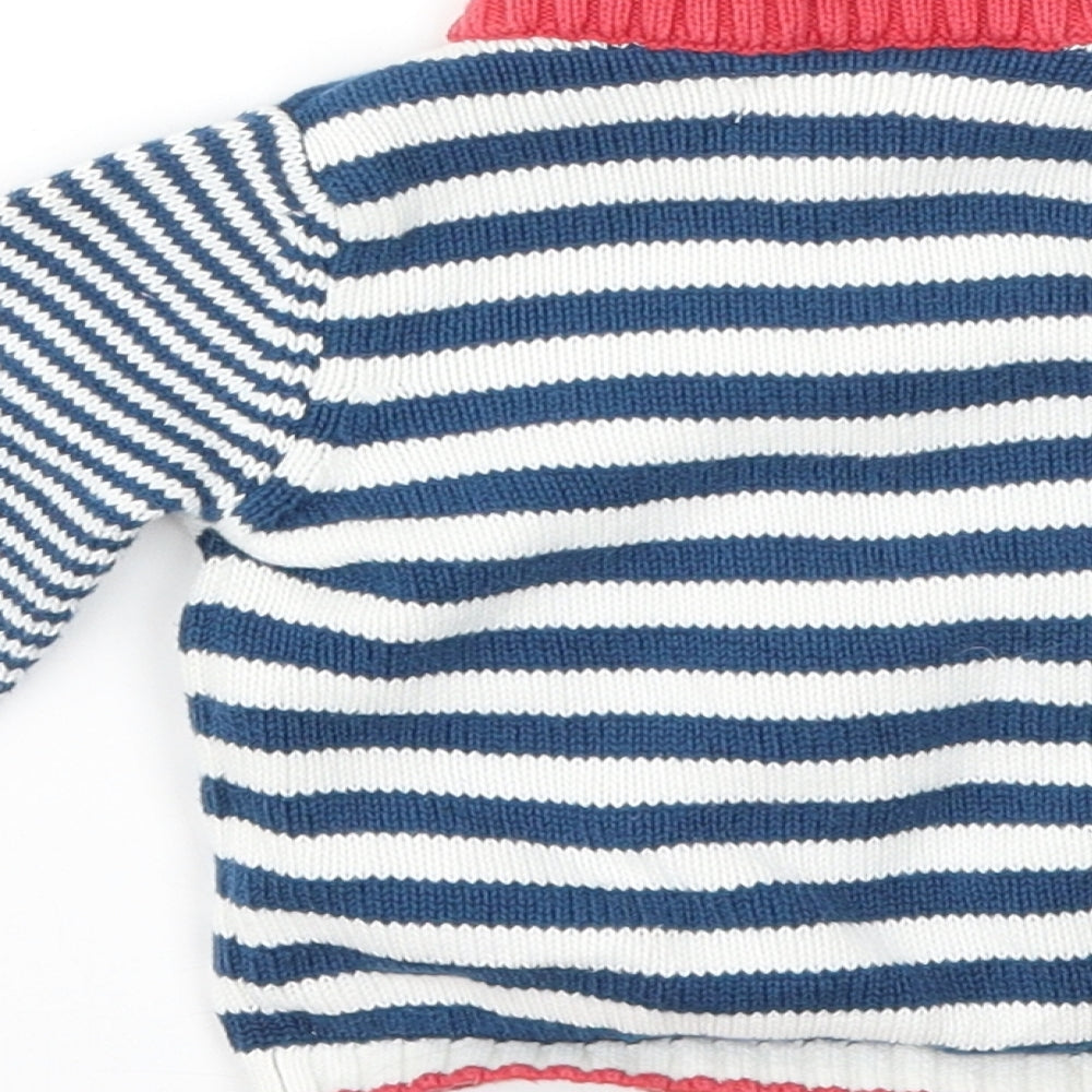 jhon lewis Boys Blue Striped Basic Jacket Jacket Size 3-6 Months