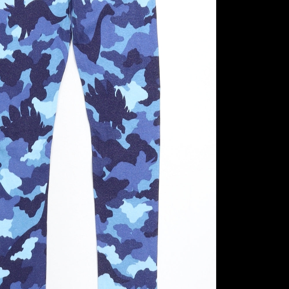 Hatley Girls Blue Camouflage Jegging Trousers Size 7 Years - Legging