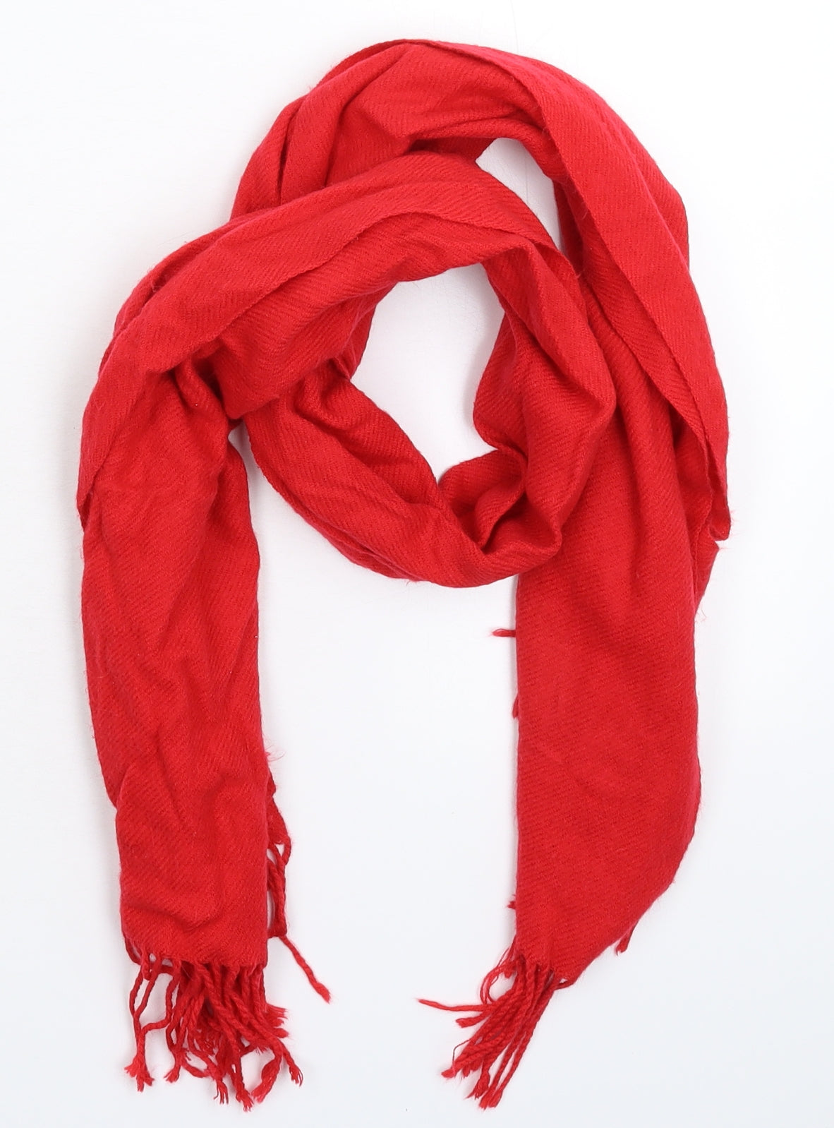 Preworn Womens Red Knit Scarf