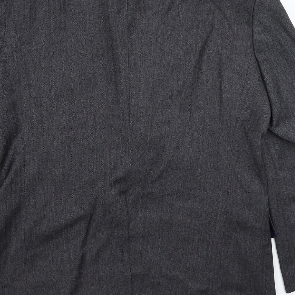 Marks & Spencer Mens Grey Striped Jacket Suit Jacket Size 40