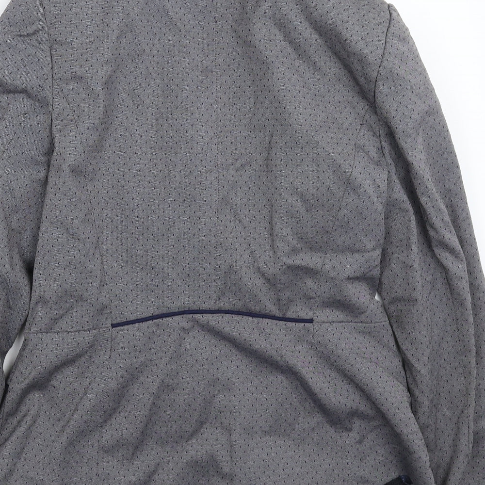 NEXT Womens Grey Spotted Jacket Blazer Size 12