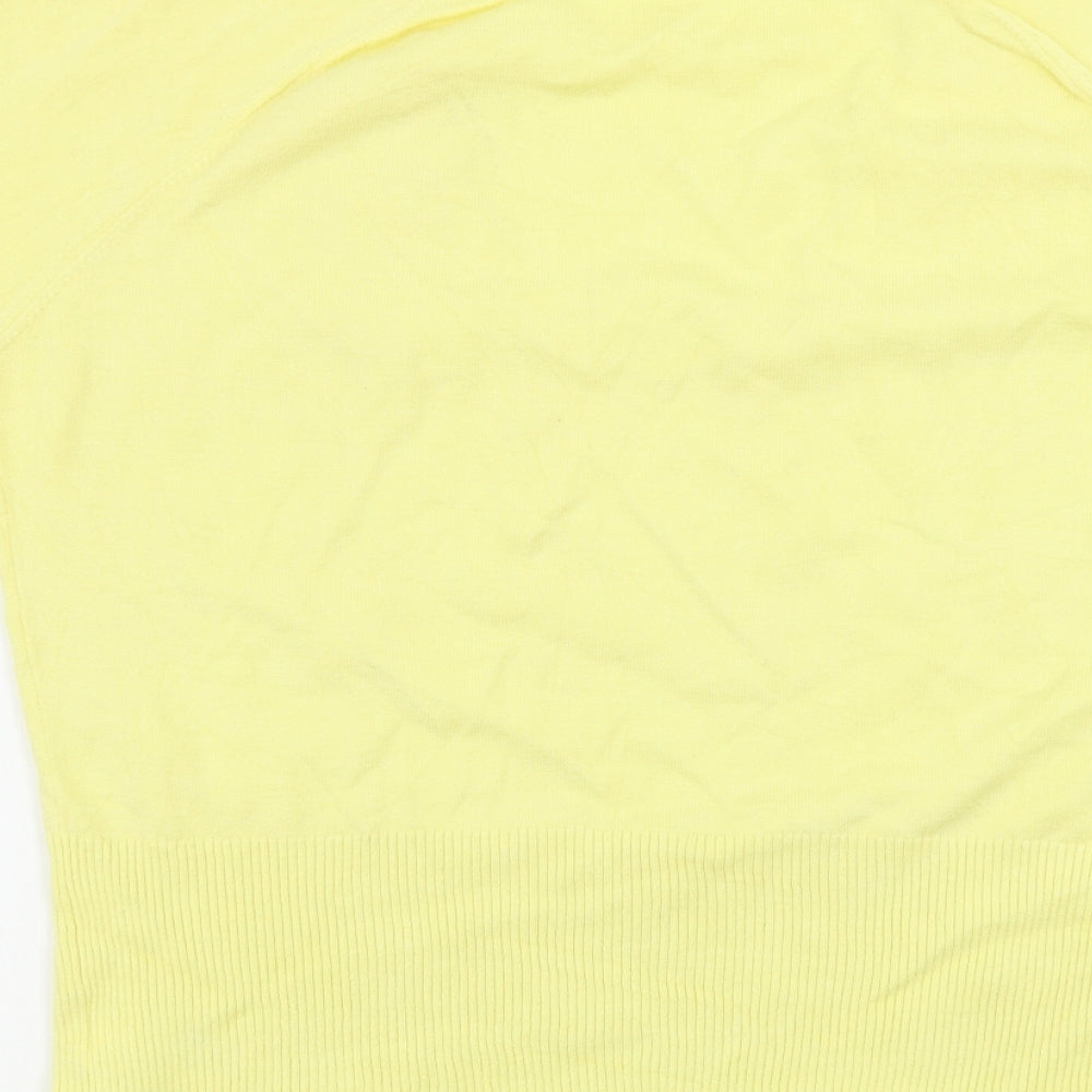 Next Womens Yellow Herringbone Pullover Jumper Size 18