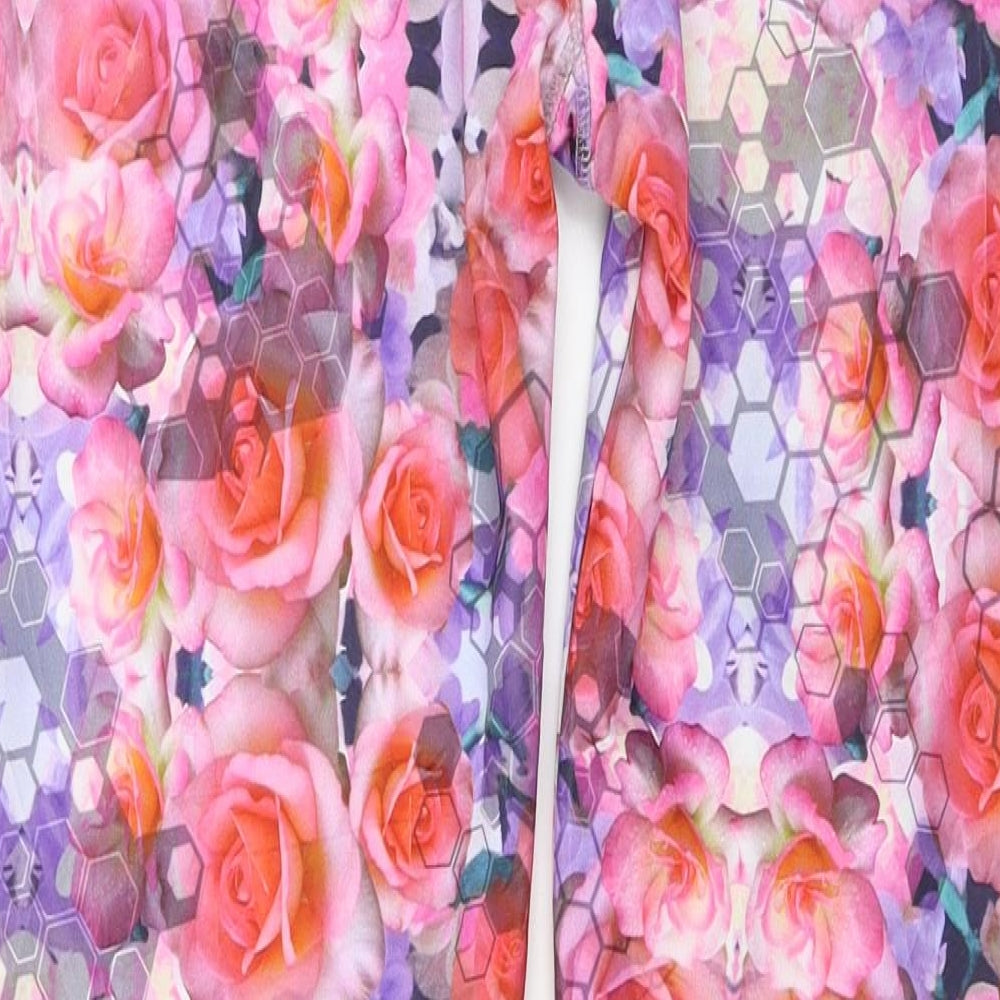 Kisaiya Womens Multicoloured Floral Jegging Leggings Size M L24 in