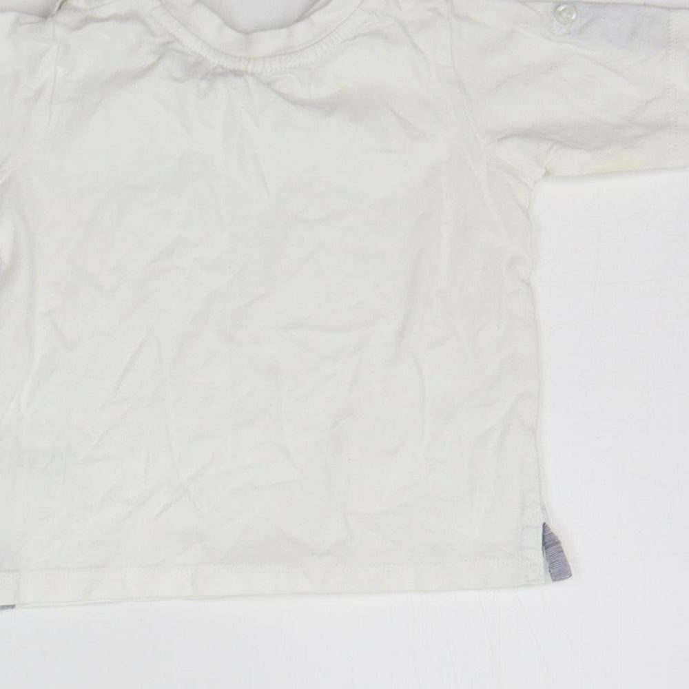 Matalan Girls White Basic T-Shirt Size 6-9 Months