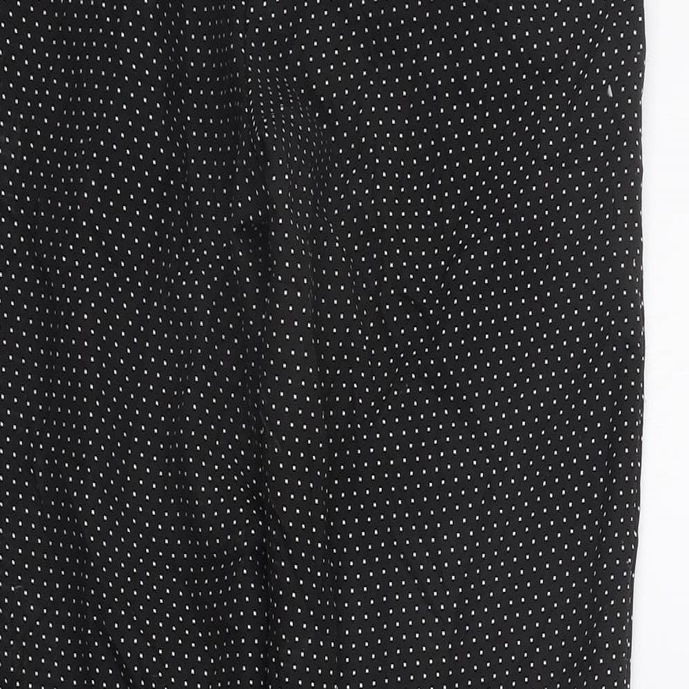 Dorothy Perkins Womens Black Polka Dot Trousers Size 8 L25 in