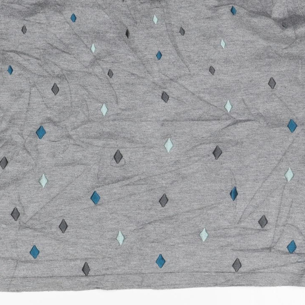 county casual Womens Grey Geometric Pullover Jumper Size M