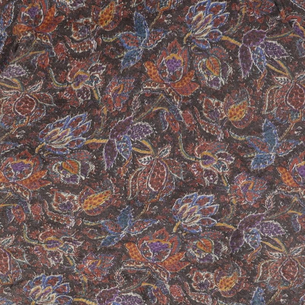 East Womens Brown Floral Henley Jumper Size XS