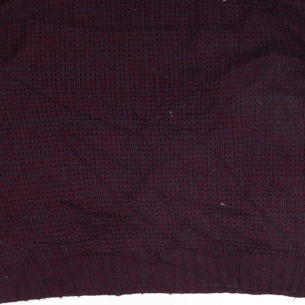 Brave Soul Mens Purple Pullover Jumper Size XL