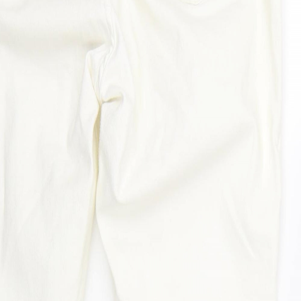 Topshop Womens White Denim Skinny Jeans Size 34 L26 in