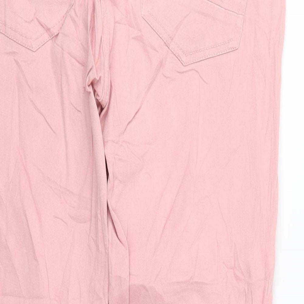 Outfit Fashion Womens Pink Denim Straight Jeans Size 38 L24 in