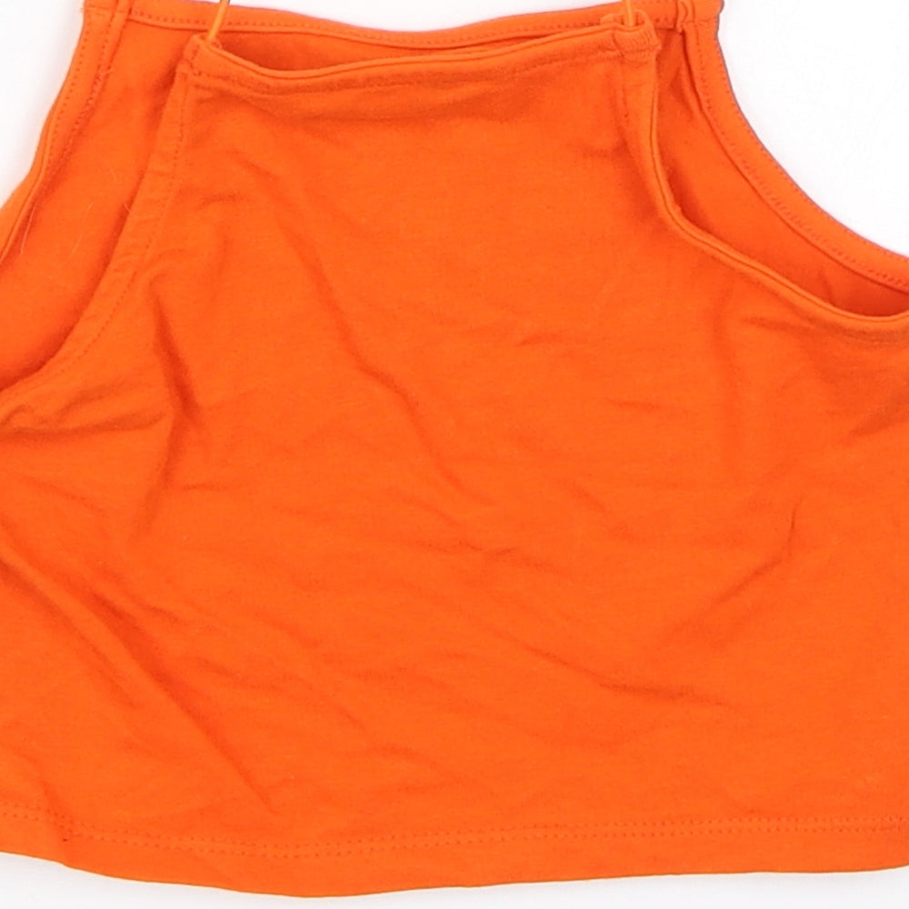 Miss evie Girls Orange Cropped Tank Size 6-7 Years