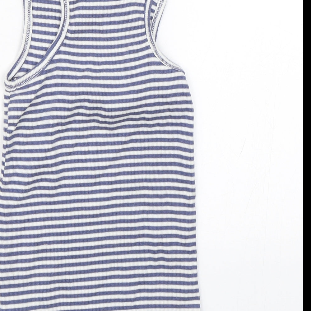 NEXT Girls Blue Striped Basic Tank Size 5 Years