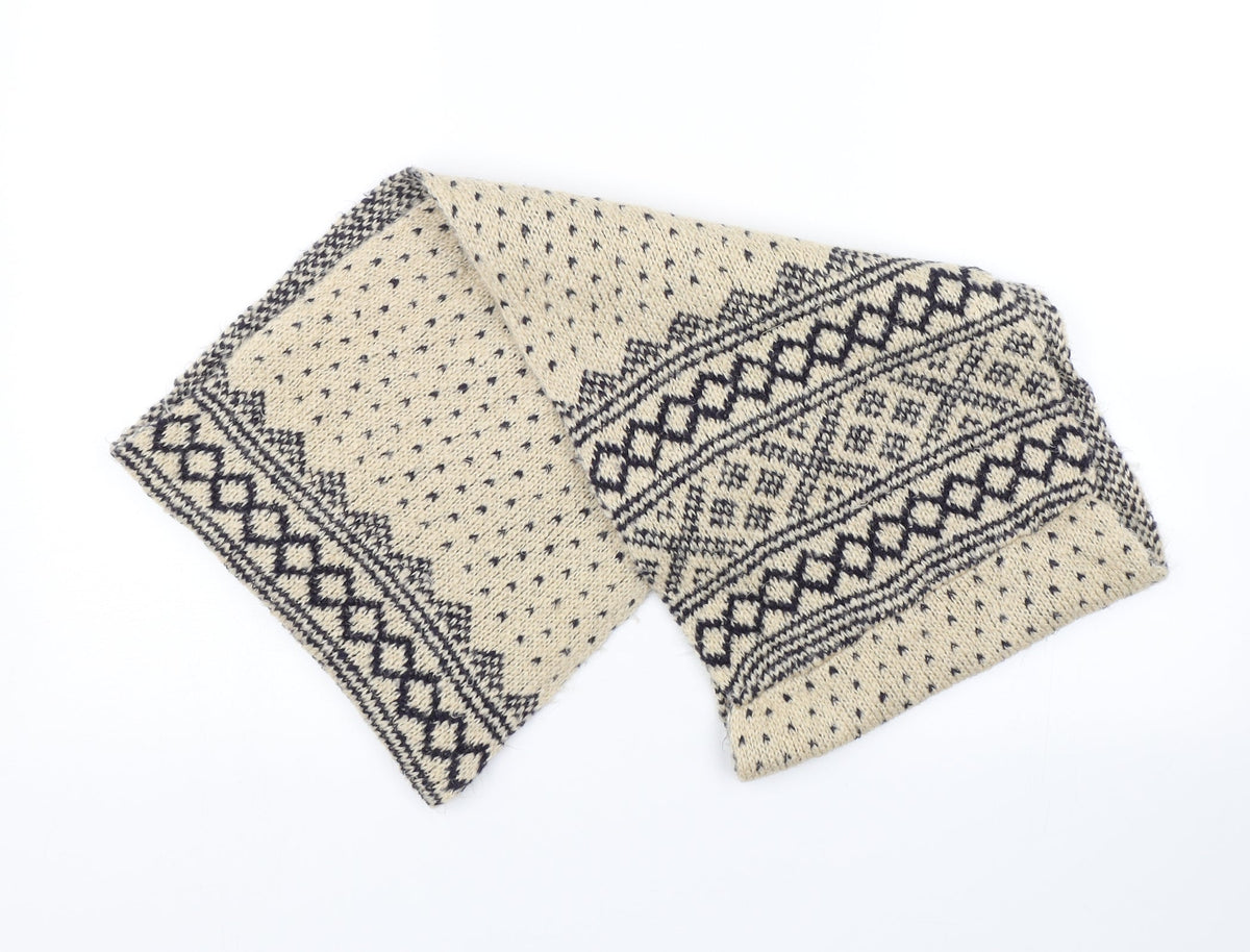 Topshop Womens Brown Fair Isle Shawl/Wrap