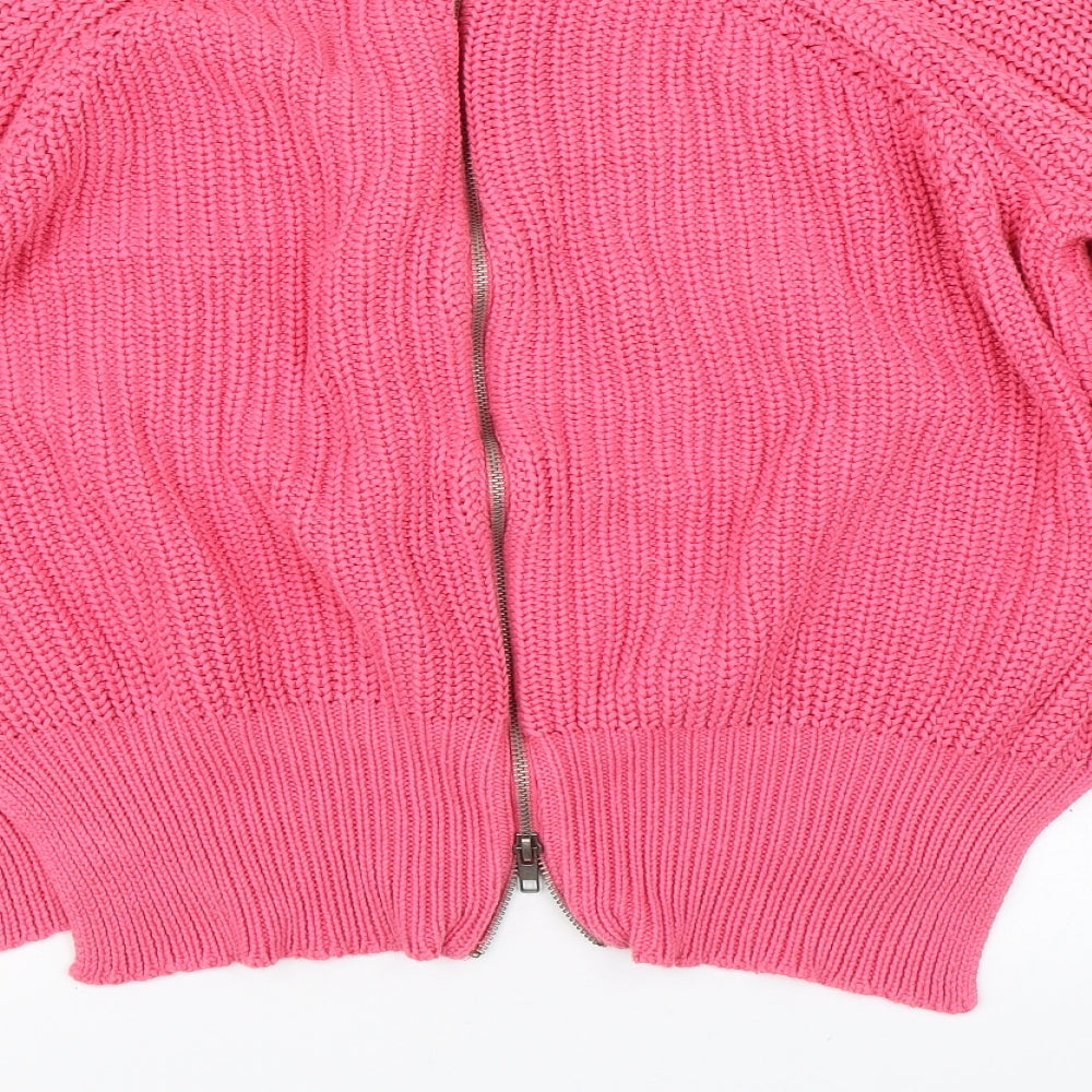 MISS MILLA Womens Pink Full Zip Sweatshirt Size XL