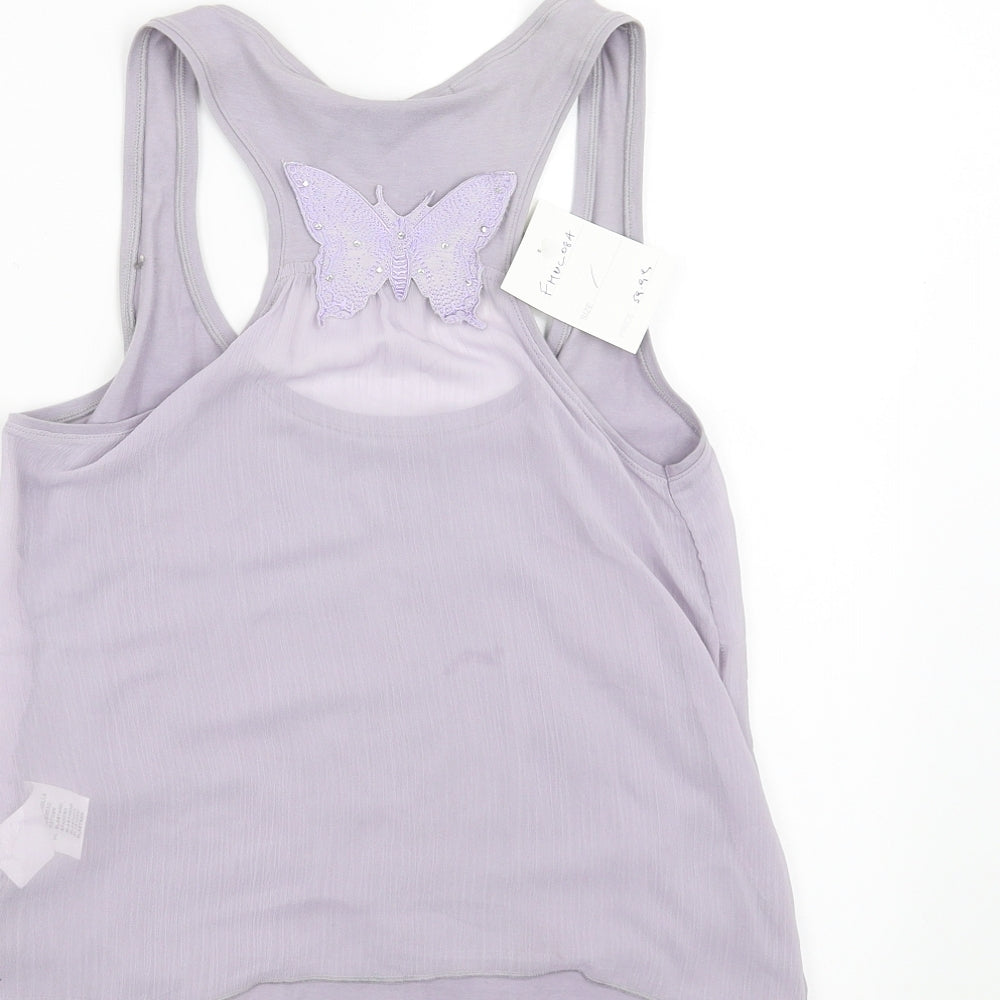 muchacha Womens Purple Basic Blouse Size XL
